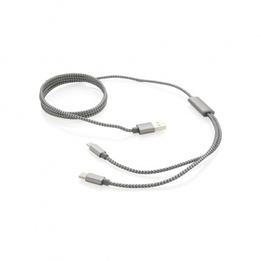 Logo trade promotional item photo of: 3-in-1 braided cable