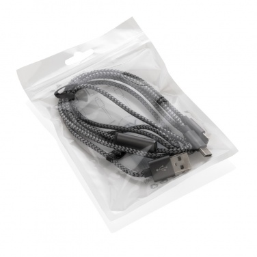 Logo trade advertising products picture of: 3-in-1 braided cable