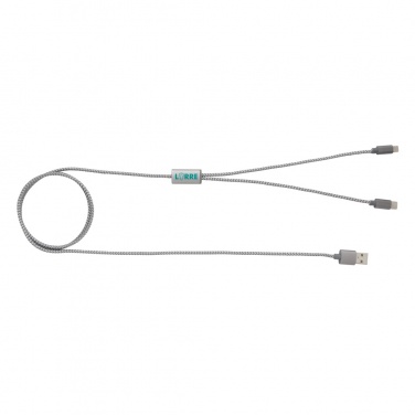 Logo trade corporate gifts image of: 3-in-1 braided cable