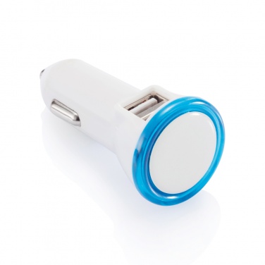 Logo trade promotional giveaways image of: Powerful dual port car charger