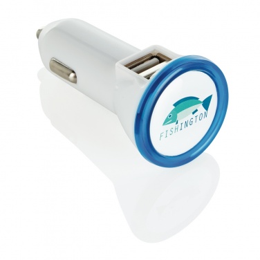 Logo trade advertising products image of: Powerful dual port car charger