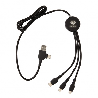 Logo trade business gifts image of: Light up logo 6-in-1 cable