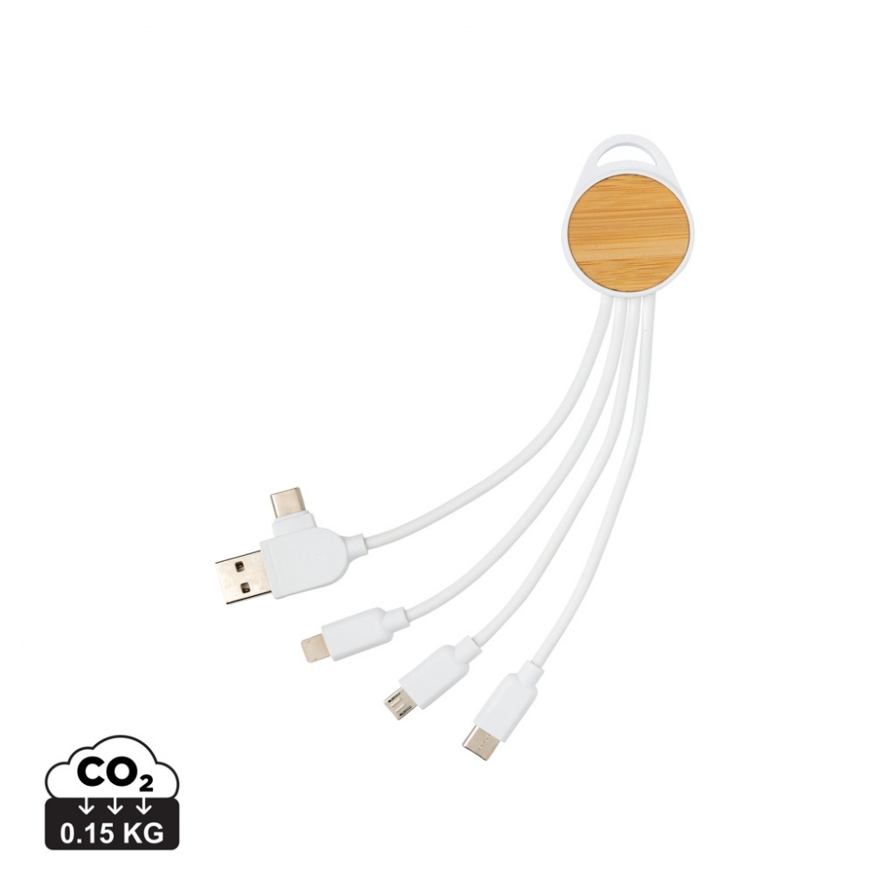 Logo trade promotional giveaway photo of: RCS recycled plastic Ontario 6-in-1 round cable