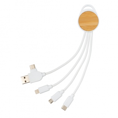 Logotrade promotional giveaway image of: RCS recycled plastic Ontario 6-in-1 round cable