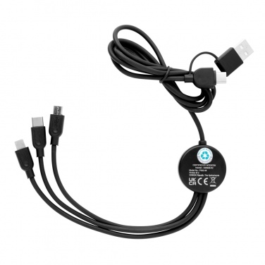 Logo trade corporate gift photo of: RCS recycled TPE and recycled plastic 6-in-1 cable