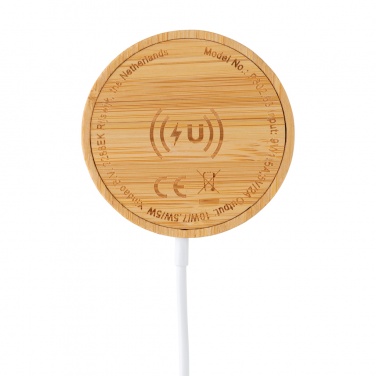 Logotrade advertising product image of: 10W bamboo magnetic wireless charger