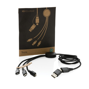 Logotrade promotional item picture of: Terra RCS recycled aluminium 120cm 6-in-1 cable