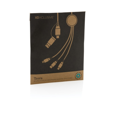 Logo trade promotional items picture of: Terra RCS recycled aluminium 120cm 6-in-1 cable