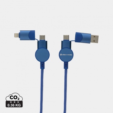 Logotrade promotional merchandise picture of: Oakland RCS recycled plastic 6-in-1 fast charging 45W cable