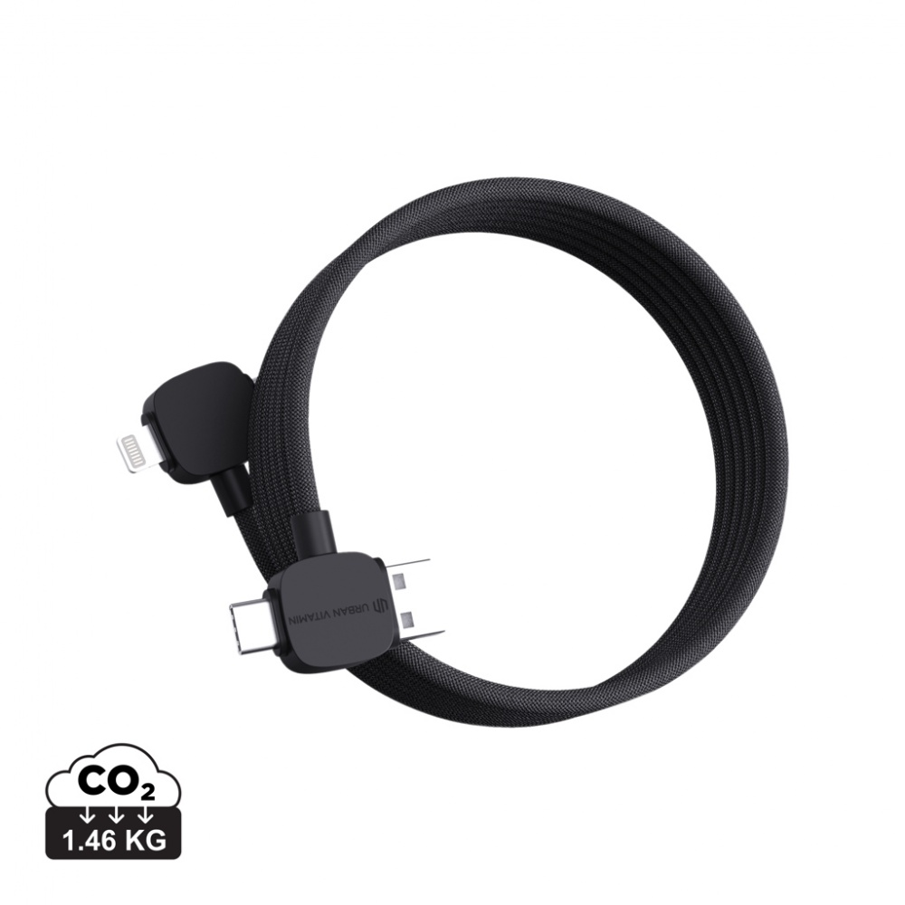 Logo trade promotional products image of: Urban Vitamin Stockton 65W RCS RTPE/RPET magnetic cable