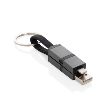 Logo trade promotional products picture of: Terra recycled aluminum 4 in 1 60W fast charging cable