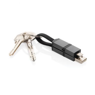 Logo trade promotional items image of: Terra recycled aluminum 4 in 1 60W fast charging cable