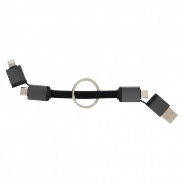 Logo trade promotional gifts picture of: Terra recycled aluminum 4 in 1 60W fast charging cable