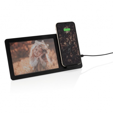 Logo trade promotional merchandise image of: 5W Wireless charger and photo frame