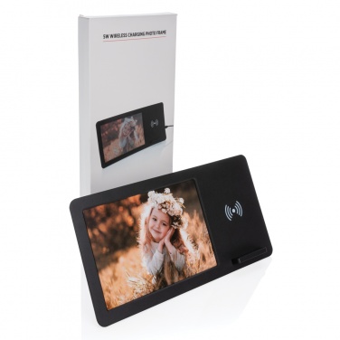 Logo trade promotional gifts picture of: 5W Wireless charger and photo frame