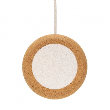 Logo trade advertising products picture of: Cork and Wheat 5W wireless charger