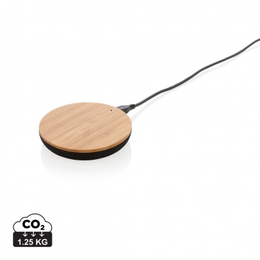 Logo trade promotional item photo of: Bamboo X 5W wireless charger