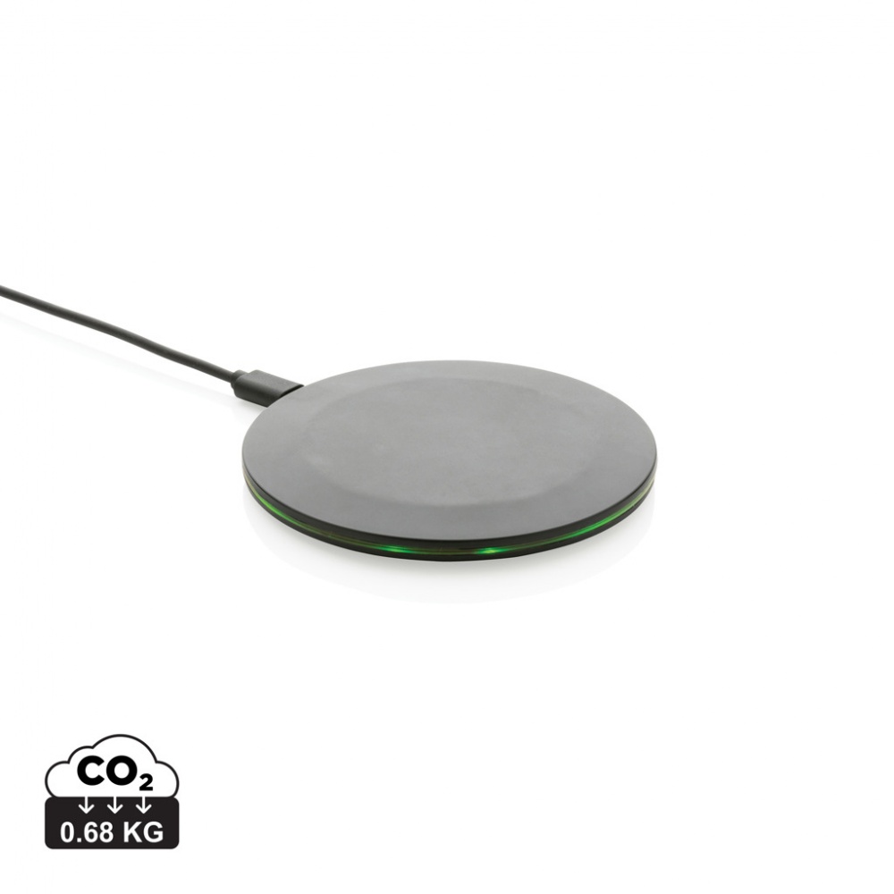 Logotrade promotional item image of: RCS recycled plastic 15W Wireless fast charger