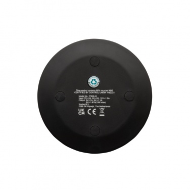 Logotrade promotional merchandise image of: RCS recycled plastic 15W Wireless fast charger