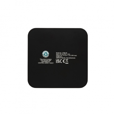 Logotrade promotional merchandise photo of: RCS recycled plastic 10W Wireless charger with USB Ports