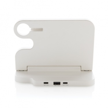 Logotrade business gift image of: Joltz RCS recycled plastic dual 15W charger with iWatch slot