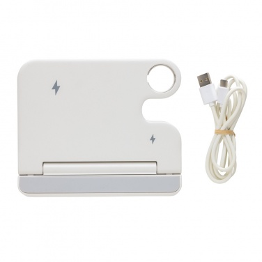 Logo trade promotional items image of: Joltz RCS recycled plastic dual 15W charger with iWatch slot