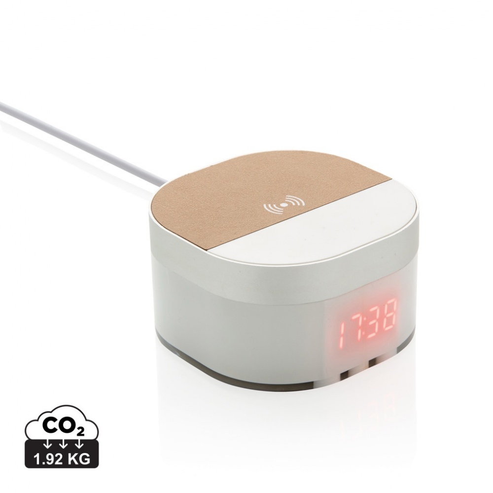 Logotrade promotional products photo of: Aria 5W Wireless Charging Digital Clock