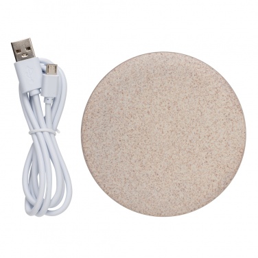 Logo trade promotional products picture of: 5W Wheat straw wireless charger