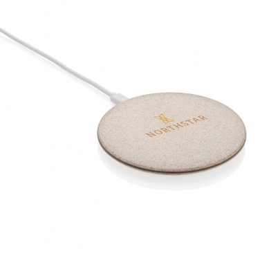 Logo trade promotional item photo of: 5W Wheat straw wireless charger