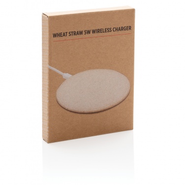 Logo trade promotional products image of: 5W Wheat straw wireless charger