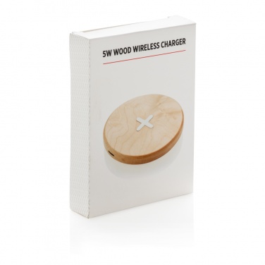 Logo trade promotional item photo of: 5W wood wireless charger