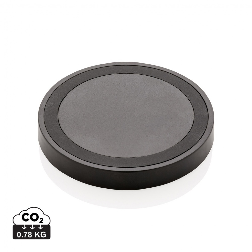 Logo trade business gifts image of: 5W wireless charging pad round