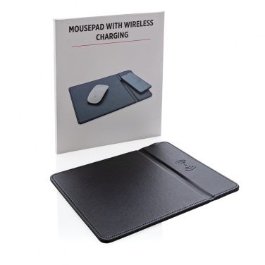 Logo trade promotional giveaways image of: Mousepad with 5W wireless charging