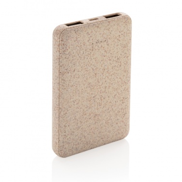 Logotrade business gift image of: Wheat Straw 5.000 mAh Pocket Powerbank