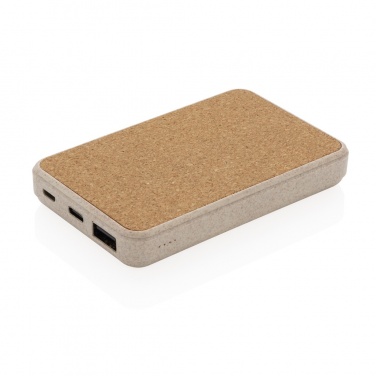 Logo trade promotional item photo of: Cork and Wheat 5.000 mAh pocket powerbank