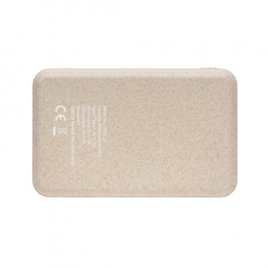 Logotrade corporate gift image of: Cork and Wheat 5.000 mAh pocket powerbank