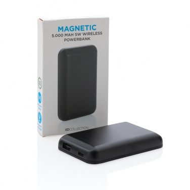 Logo trade promotional items picture of: Magnetic 5.000 mAh 5W wireless powerbank