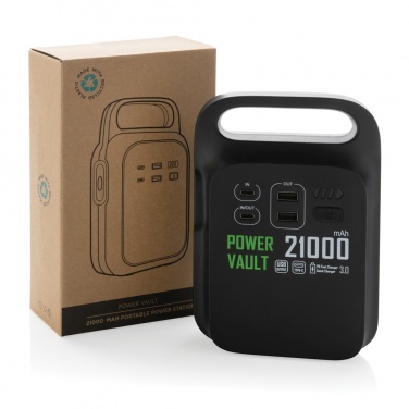 Logotrade promotional gift image of: Power Vault RCS rplastic 21000 mAh portable power station