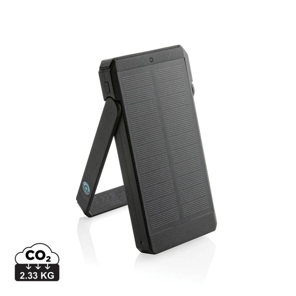 Logotrade business gift image of: Skywave RCS recycled plastic solar powerbank 10000 mAh