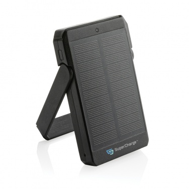 Logo trade promotional gift photo of: Skywave RCS rplastic solar powerbank 5000 mAh 10W wireless