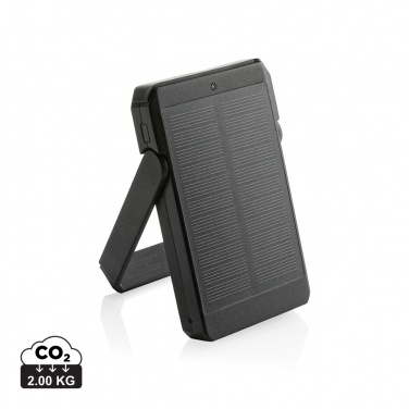 Logo trade promotional item photo of: Skywave RCS rplastic solar powerbank 5000 mAh 10W wireless