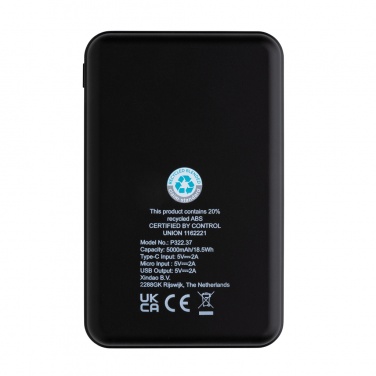 Logotrade promotional item picture of: RCS recycled plastic 5.000 mAh Powerbank