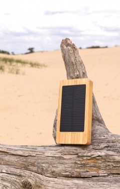 Logotrade promotional giveaway picture of: Sunwick 10.000 mAh Bamboo solar powerbank