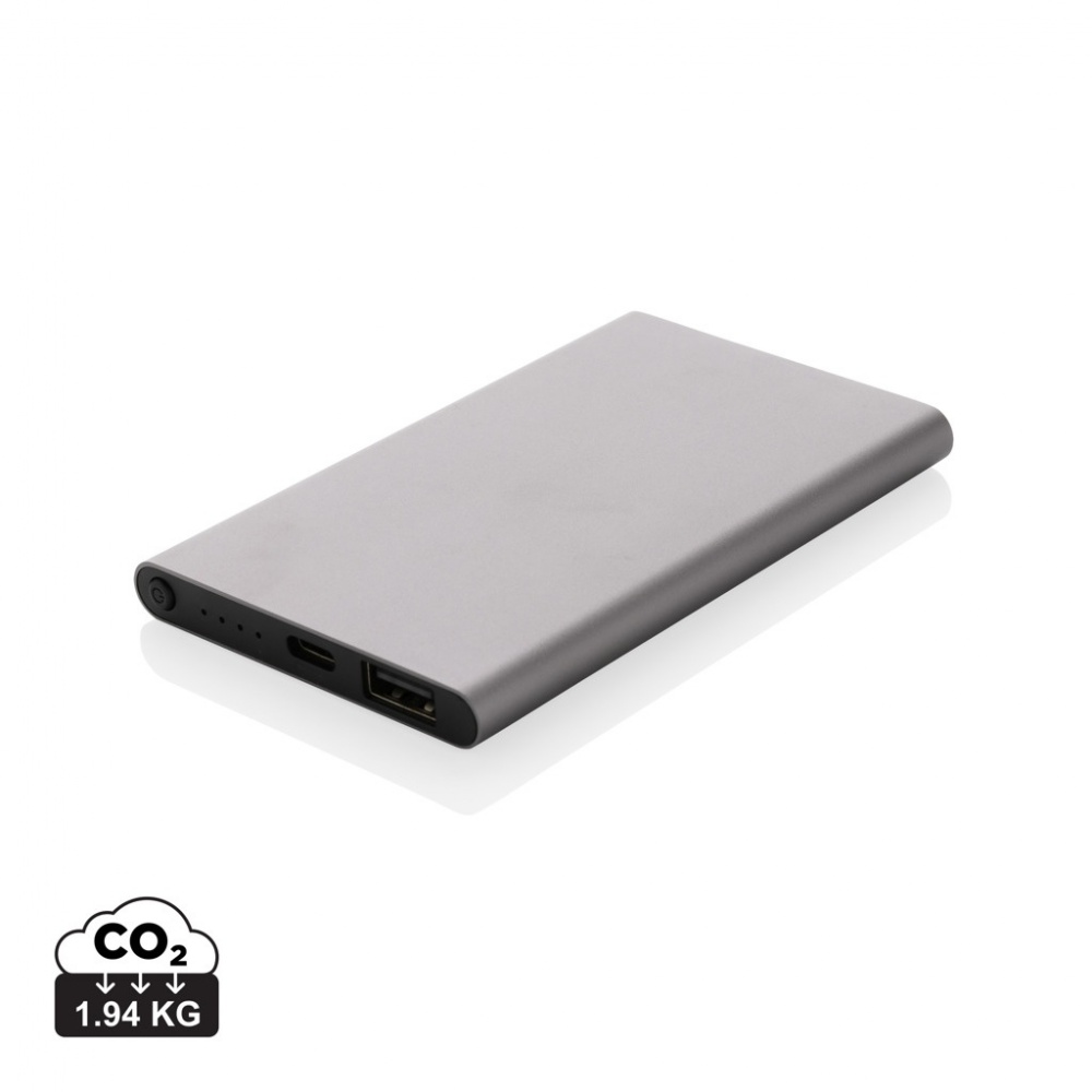 Logotrade promotional merchandise picture of: RCS recycled plastic/aluminum 4000 mah powerbank with type C