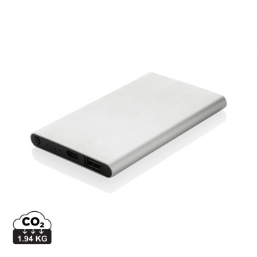 Logo trade promotional product photo of: RCS recycled plastic/aluminum 4000 mah powerbank with type C