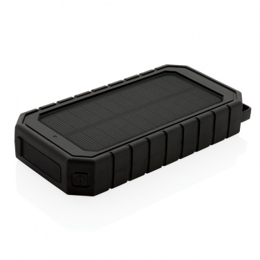 Logotrade promotional giveaway image of: RCS recycled plastic Solar powerbank with 10W Wireless