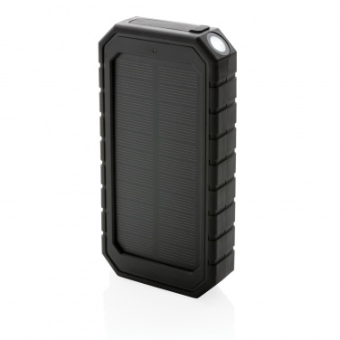 Logo trade promotional item photo of: RCS recycled plastic Solar powerbank with 10W Wireless