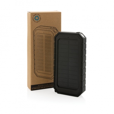 Logotrade corporate gift picture of: RCS recycled plastic Solar powerbank with 10W Wireless