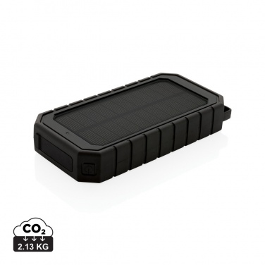 Logo trade promotional items picture of: RCS recycled plastic Solar powerbank with 10W Wireless