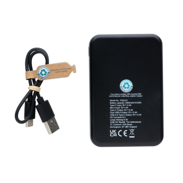 Logo trade promotional products picture of: RCS recycled plastic 5.000 mAh powerbank